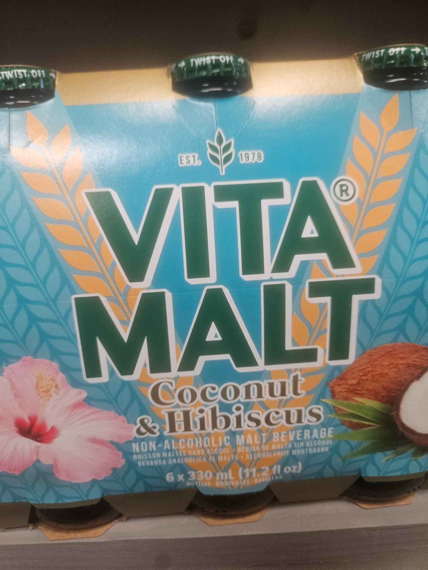Vita Malt Coconut & Hibiscus 6 x 330 ml (11.2 fl oz)