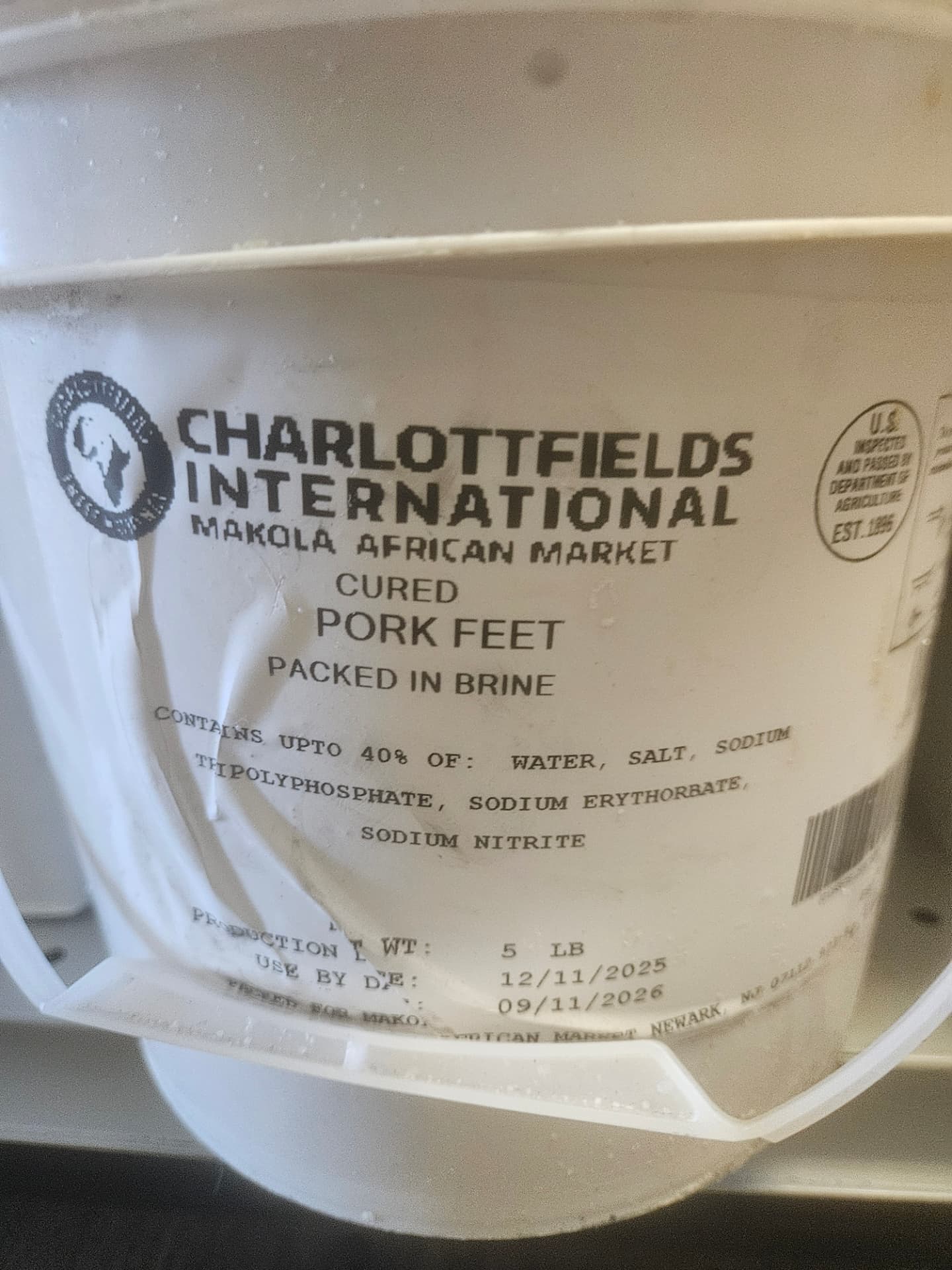 Charlottfields Cured Pork Feet 5 lb