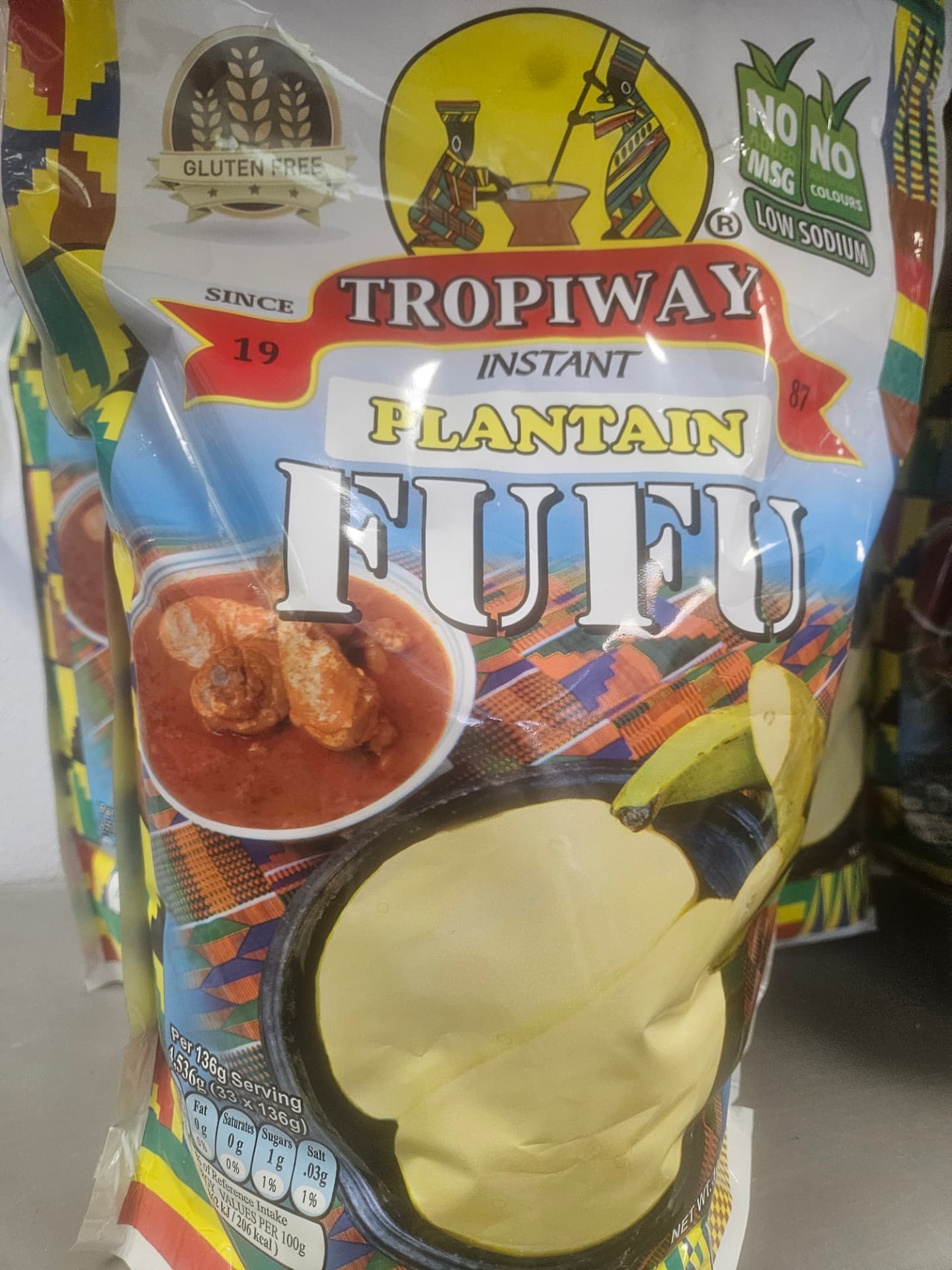 Tropiway Instant Plantain Fufu 10 lb (4.5 kg)