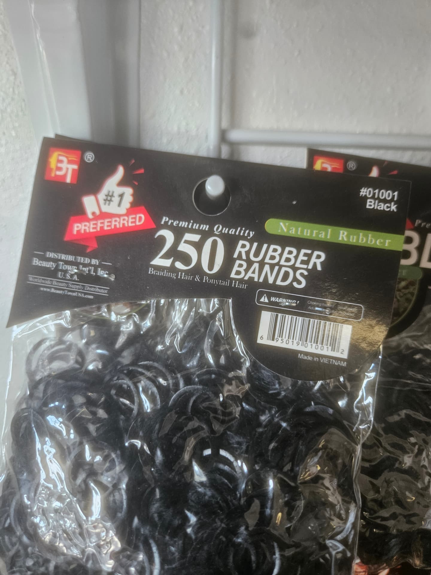 Beauty Town 250 Rubber Bands Black 250 ct