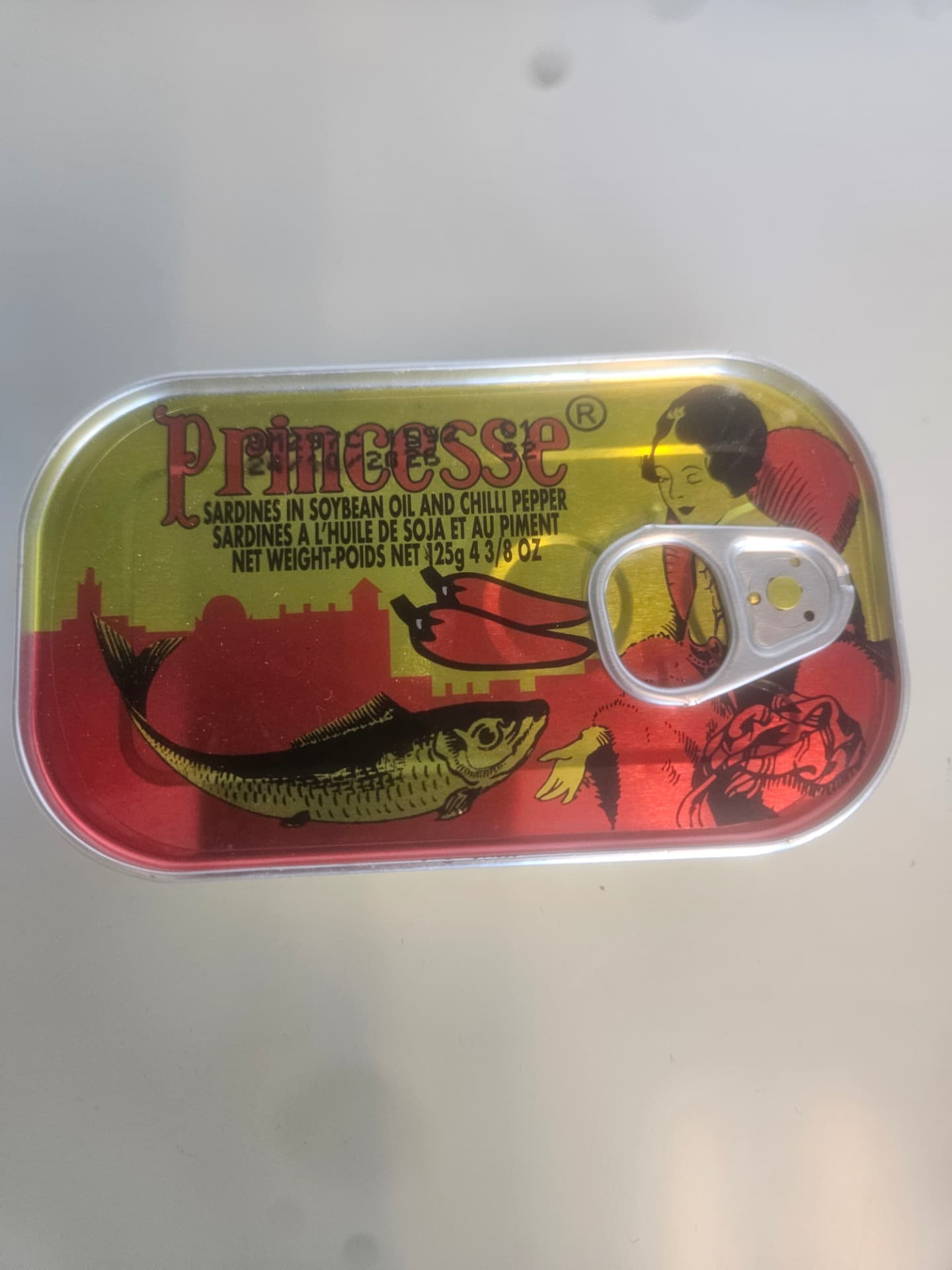 Princesse Sardines in Soybean Oil & Chilli Pepper 125 g (4 3/8 oz)