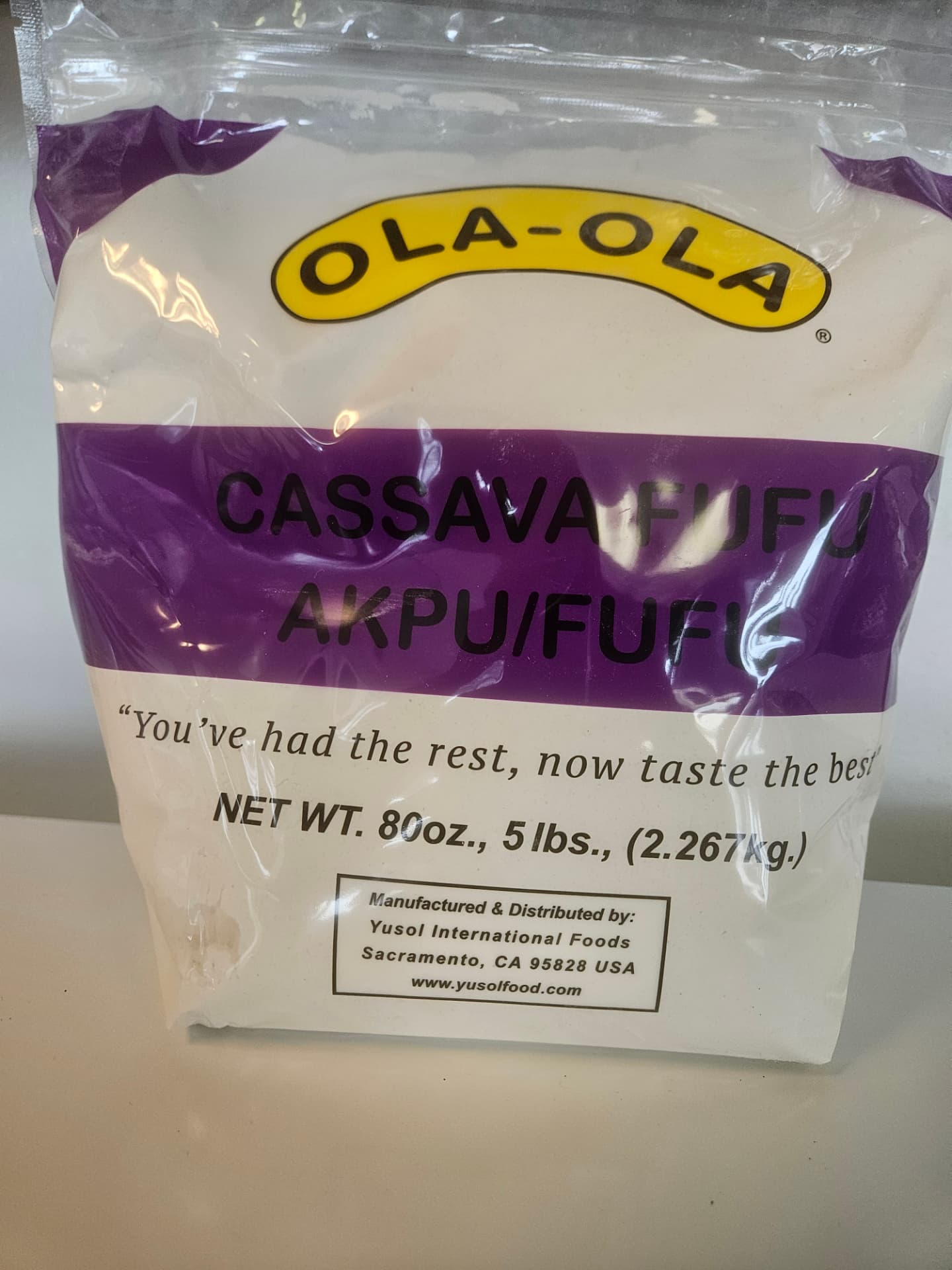 Ola-Ola Cassava Fufu (Akpu) 80 oz (5 lb)