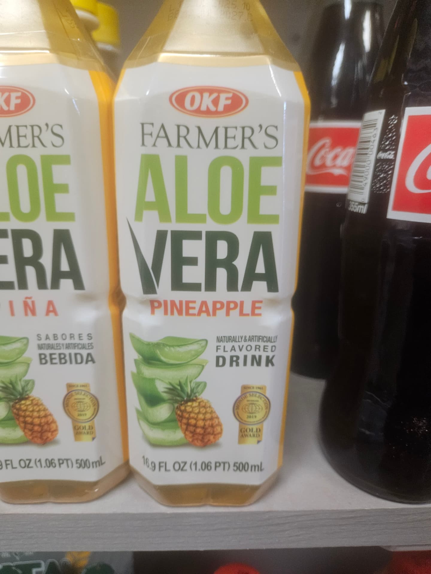 OKF Farmer's Aloe Vera Pineapple Drink 16.9 fl oz (500 ml)