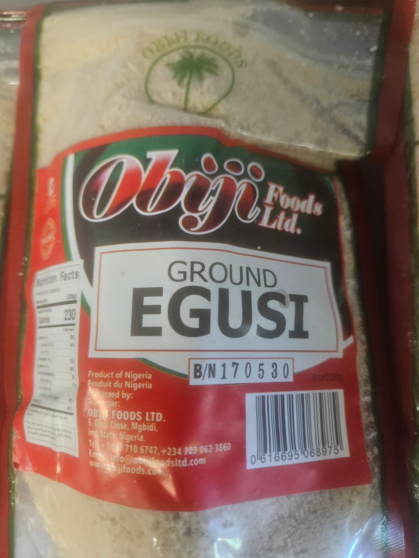 Obiji Ground Egusi 1 lb