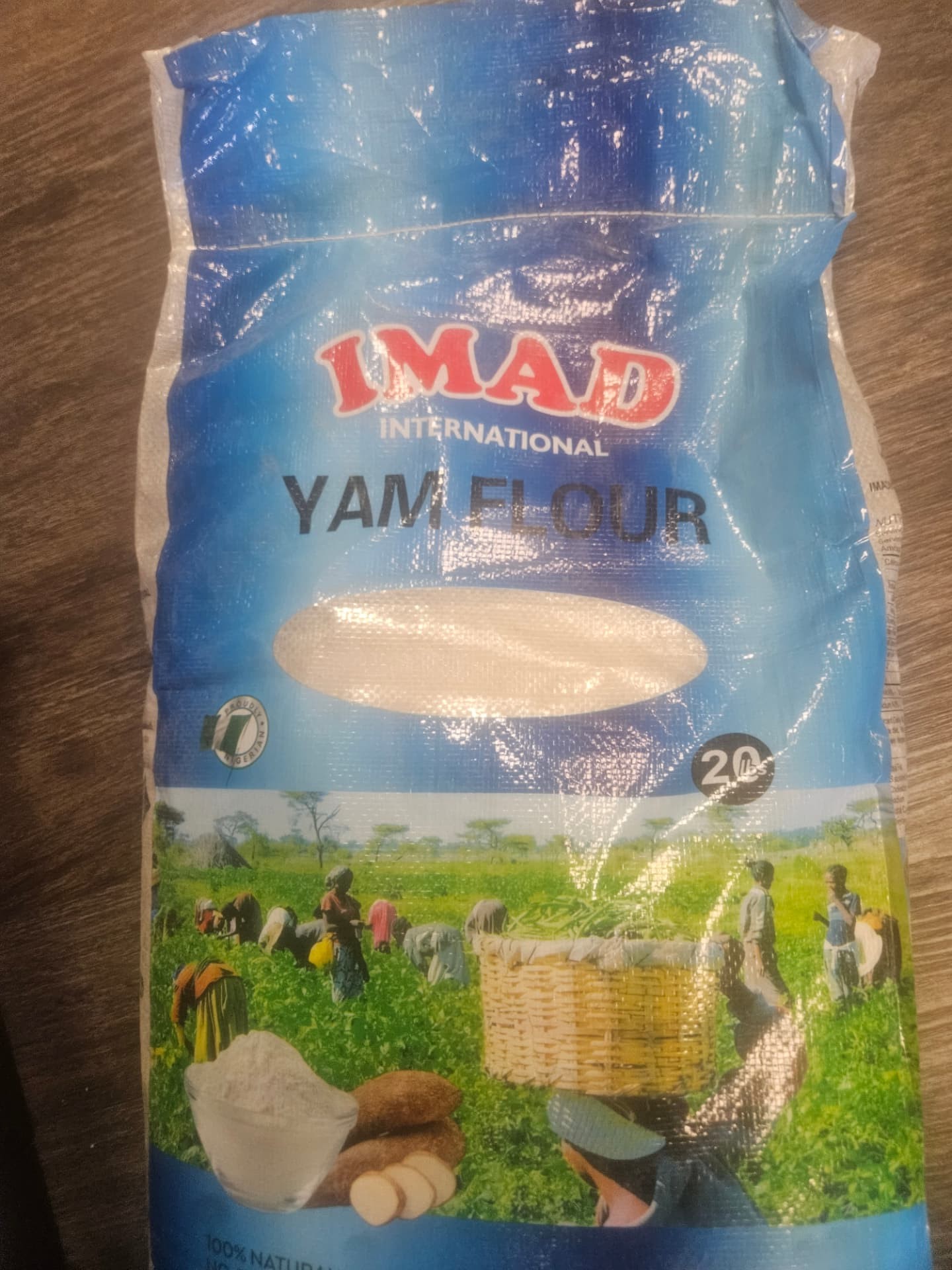Imad Elubo Yam Flour 20 Lbs