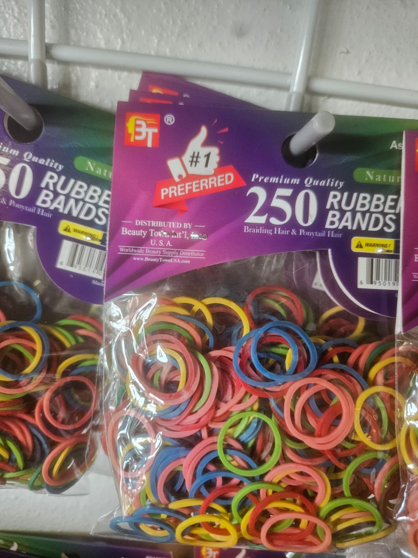 Beauty Town 250 Rubber Bands Assorted 250 ct