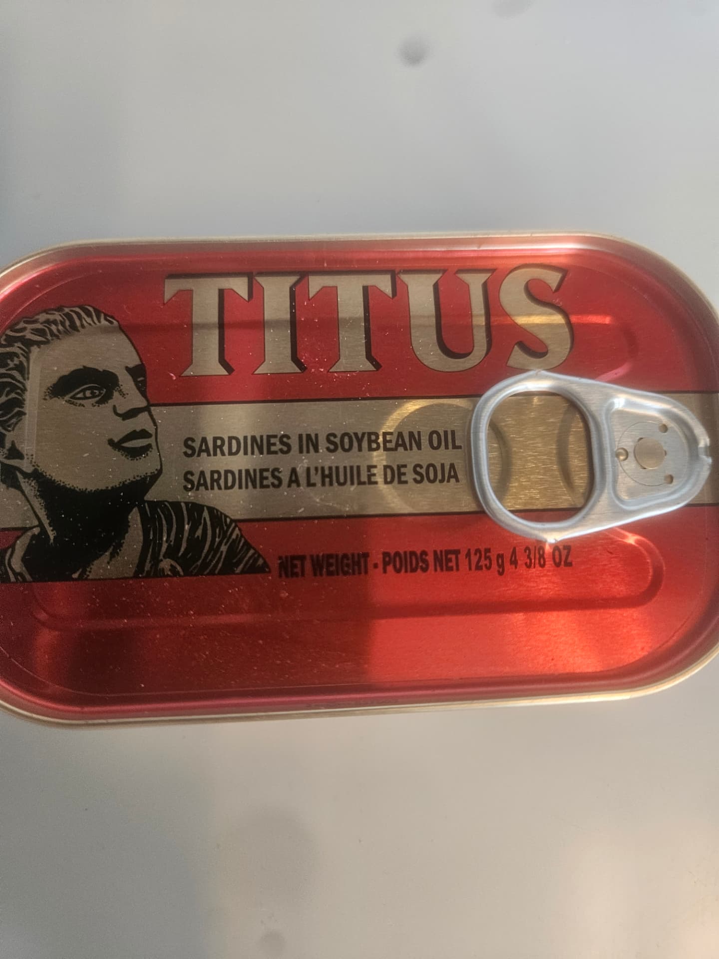 Titus Sardines in Soybean Oil 125 g (4 3/8 oz)